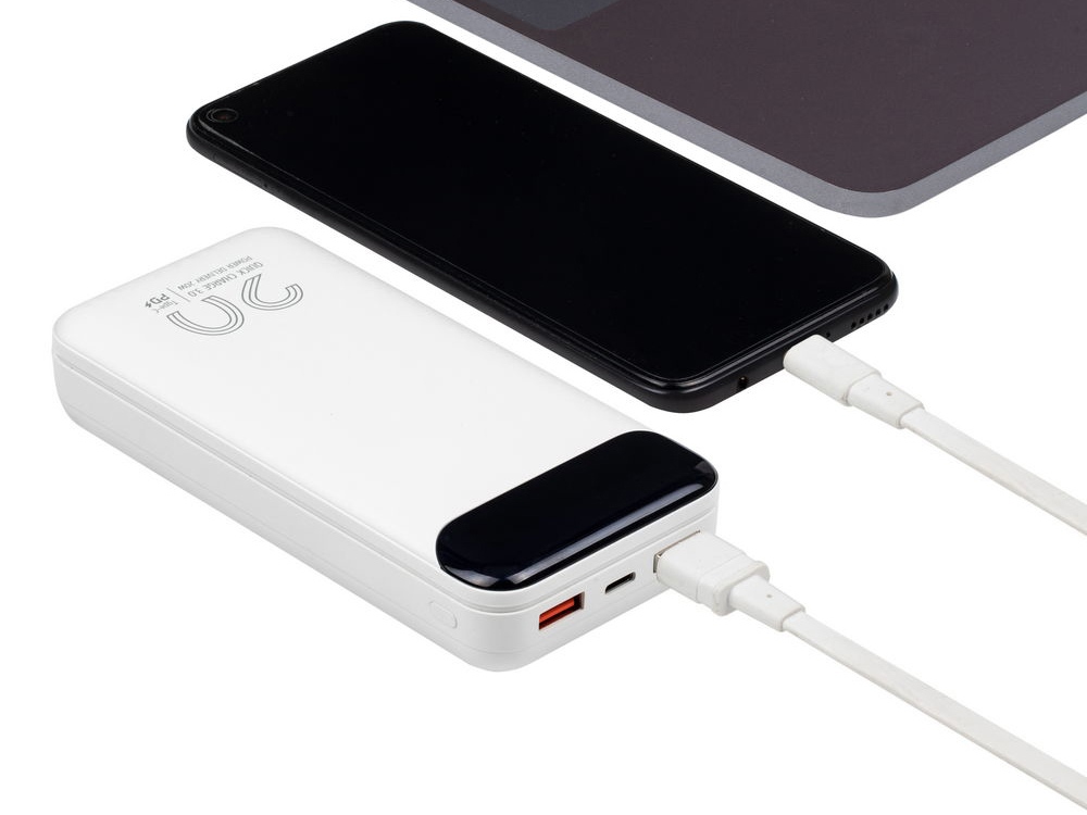 Внешний аккумулятор с дисплеем, 20000 mAh
